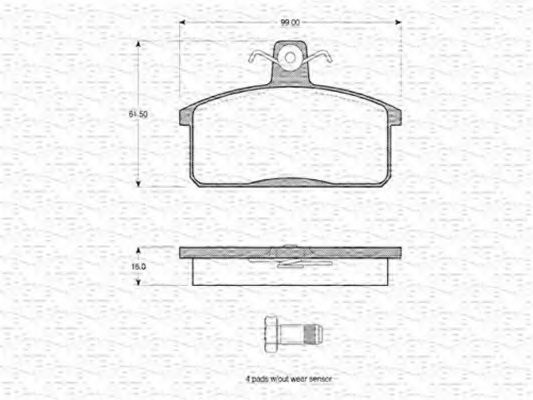 set placute frana,frana disc