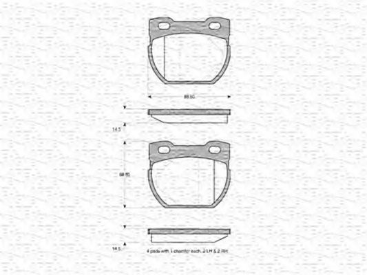 set placute frana,frana disc