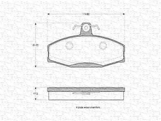 set placute frana,frana disc