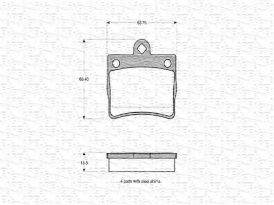 set placute frana,frana disc