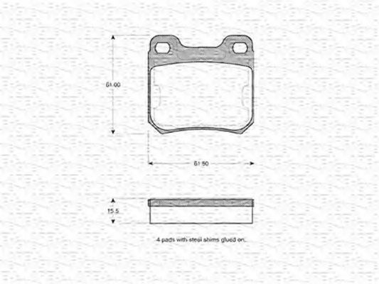 set placute frana,frana disc