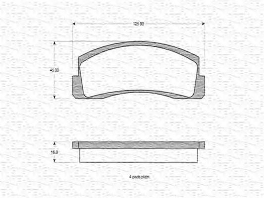 set placute frana,frana disc