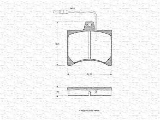 set placute frana,frana disc