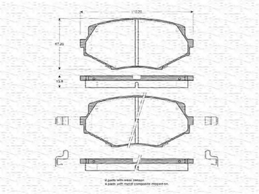 set placute frana,frana disc