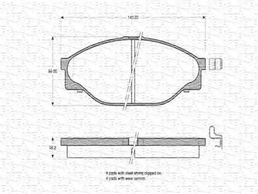 set placute frana,frana disc