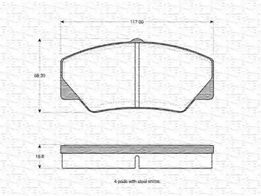 set placute frana,frana disc