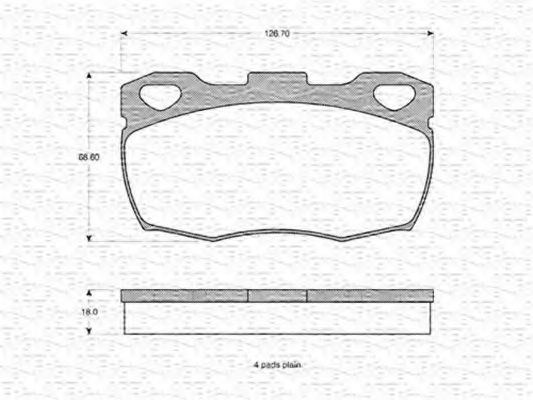 set placute frana,frana disc