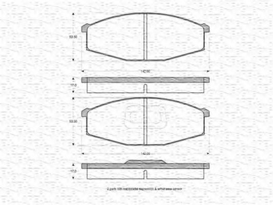 set placute frana,frana disc