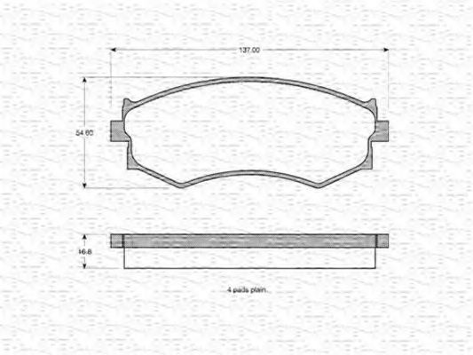 set placute frana,frana disc