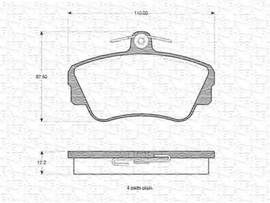 set placute frana,frana disc