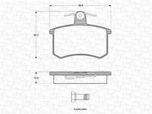 set placute frana,frana disc