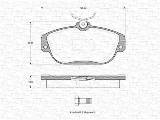 set placute frana,frana disc