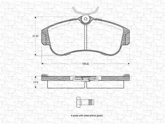 set placute frana,frana disc