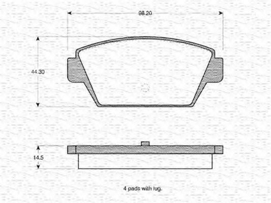 set placute frana,frana disc