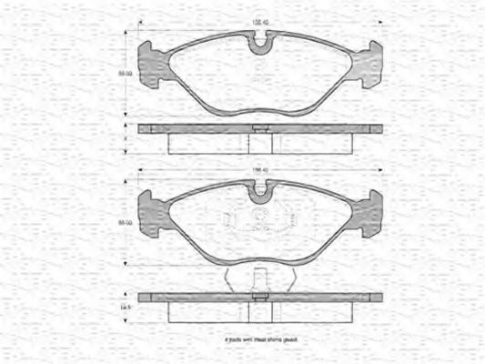 set placute frana,frana disc