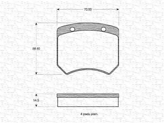 set placute frana,frana disc