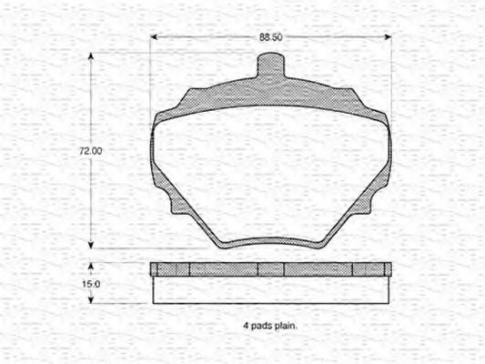 set placute frana,frana disc