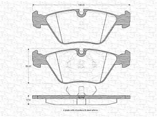 set placute frana,frana disc