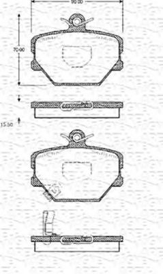 set placute frana,frana disc