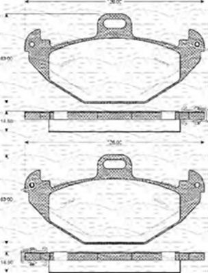 set placute frana,frana disc