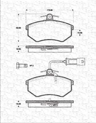 set placute frana,frana disc