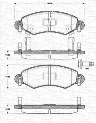 set placute frana,frana disc