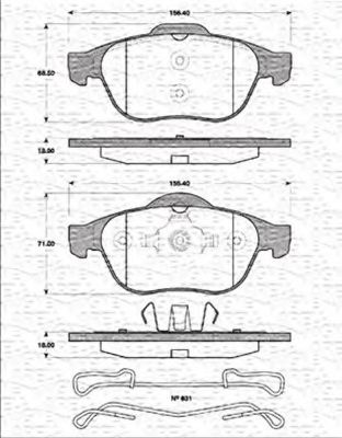 set placute frana,frana disc