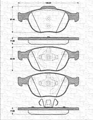 set placute frana,frana disc