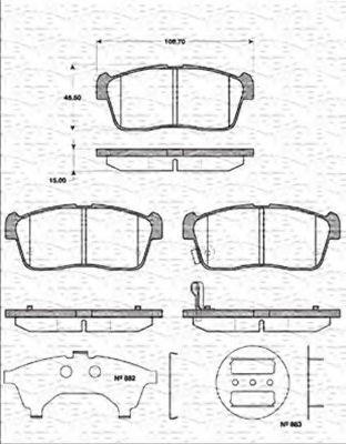 set placute frana,frana disc