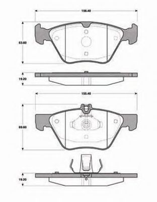 set placute frana,frana disc