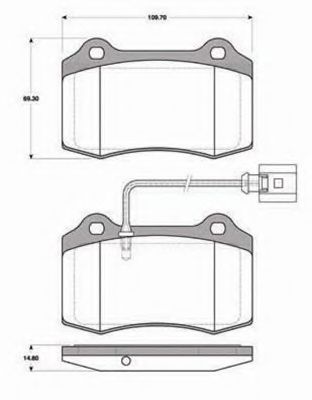 set placute frana,frana disc