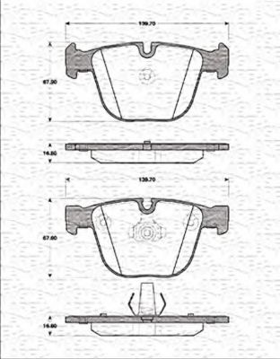 set placute frana,frana disc