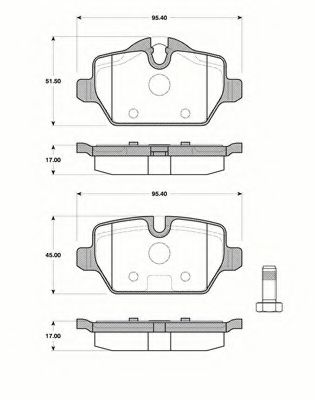 set placute frana,frana disc