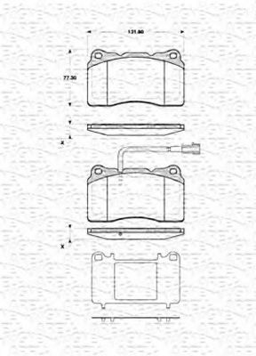 set placute frana,frana disc