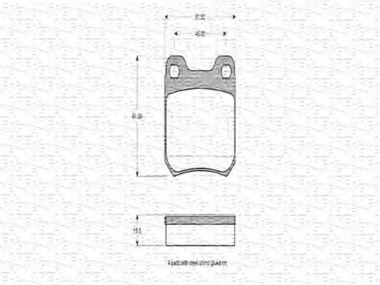 set placute frana,frana disc