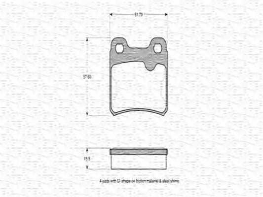 set placute frana,frana disc