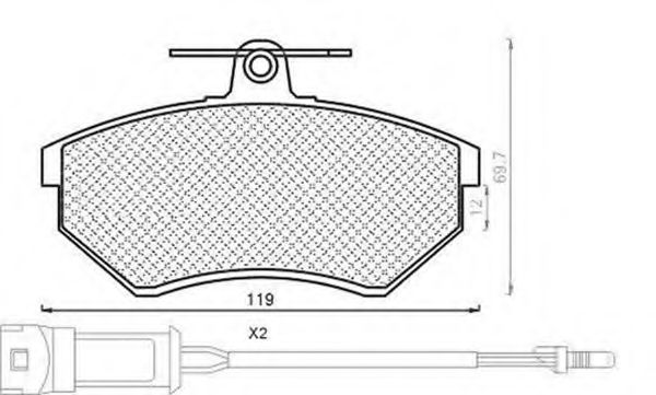 set placute frana,frana disc