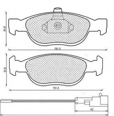 set placute frana,frana disc