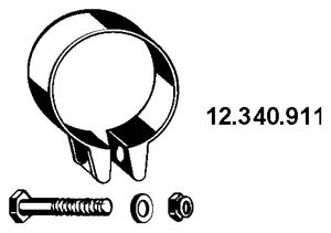 Conector teava, sistem de esapament