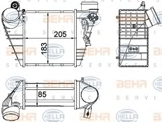 Intercooler, compresor