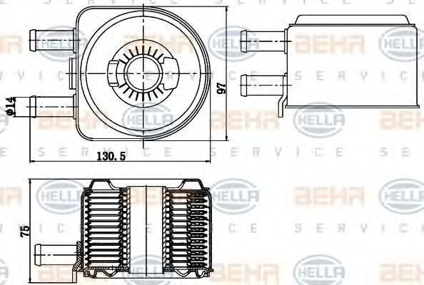 Radiator ulei, ulei motor