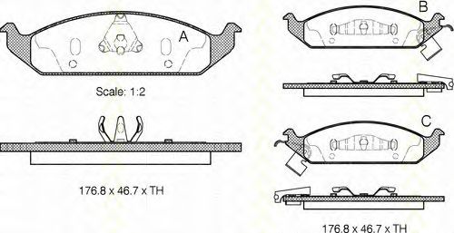 set placute frana,frana disc