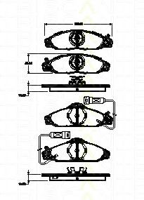 set placute frana,frana disc