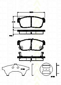 set placute frana,frana disc