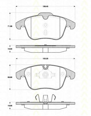 set placute frana,frana disc