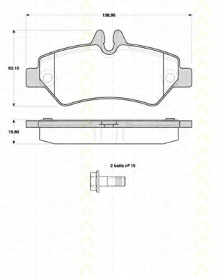 set placute frana,frana disc