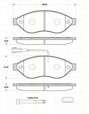 set placute frana,frana disc