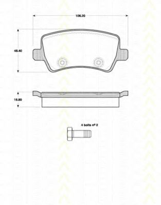 set placute frana,frana disc