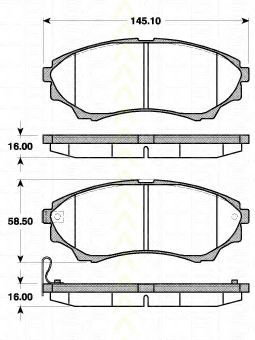 set placute frana,frana disc