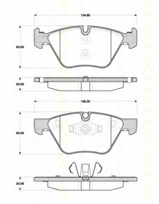 set placute frana,frana disc